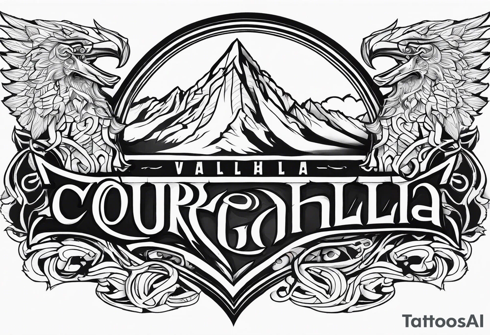 Valhalla courageous warrior tattoo idea