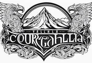 Valhalla courageous warrior tattoo idea