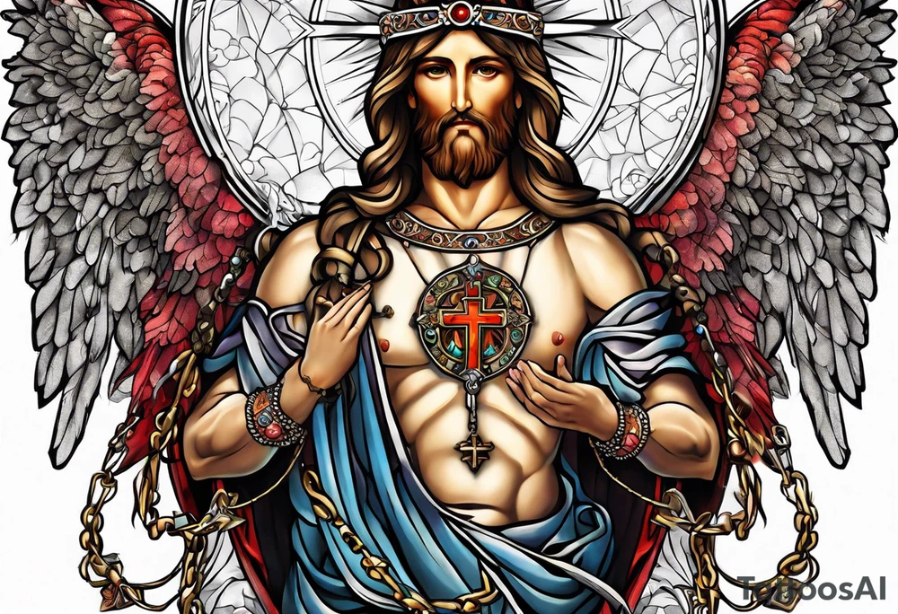 Angels 
Rosary 
Spider 
Greek 
Jesus 
Cross tattoo idea