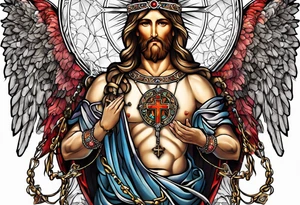 Angels 
Rosary 
Spider 
Greek 
Jesus 
Cross tattoo idea