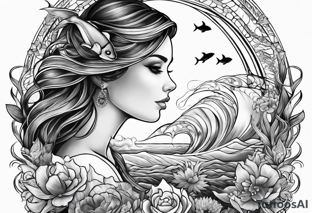 sealife father daughter tattoo idea
