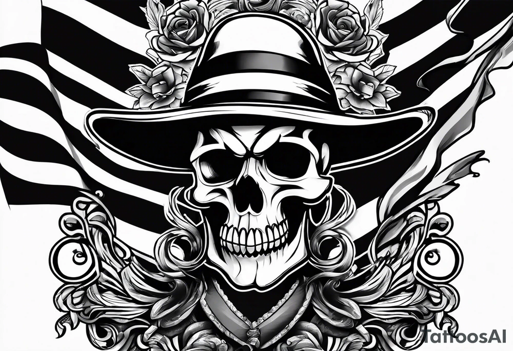 flag from the strawhats in once piece tattoo idea
