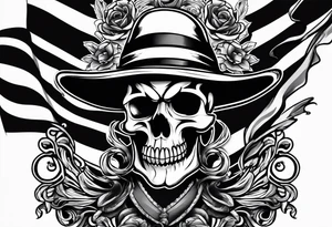 flag from the strawhats in once piece tattoo idea