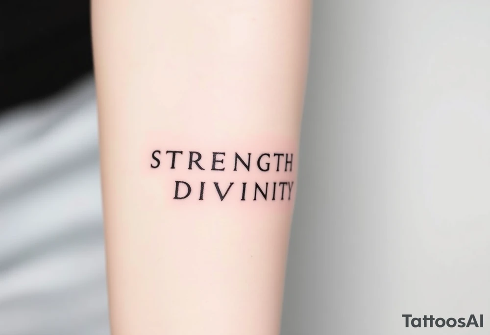 STRENGTH
DIVINITY tattoo idea