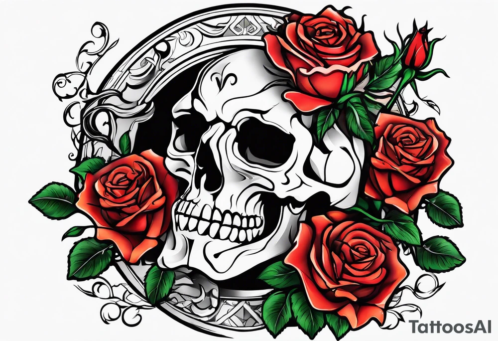 Scorpio and roses tattoo idea