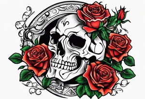 Scorpio and roses tattoo idea