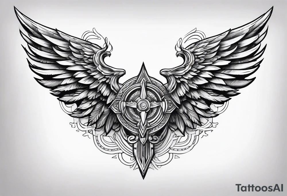 valkyrie wings symbol tattoo idea