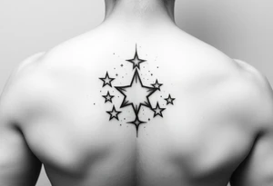 Stars on hand tattoo idea