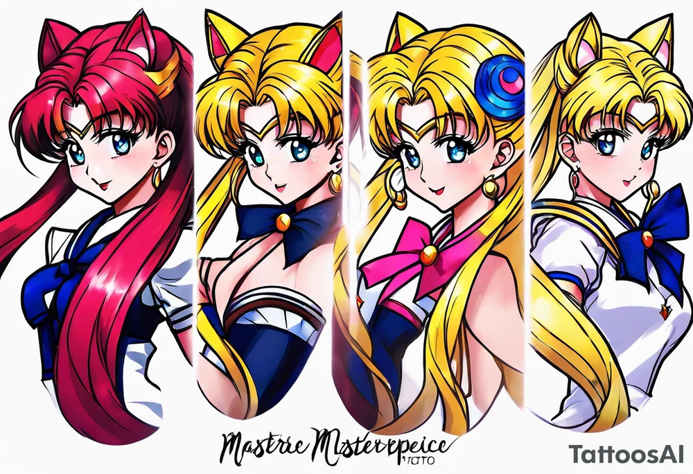 Need a tattoo sketch color on the forearm theme sailor moon tattoo idea