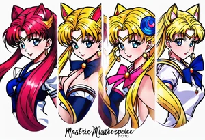 Need a tattoo sketch color on the forearm theme sailor moon tattoo idea