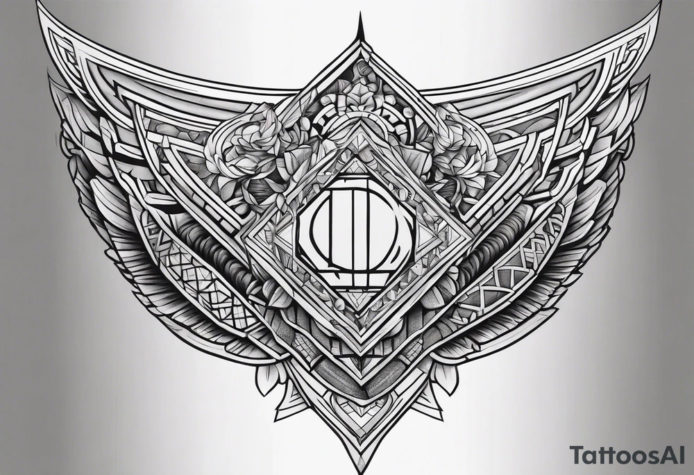 lower leg sleeve armor tattoo idea
