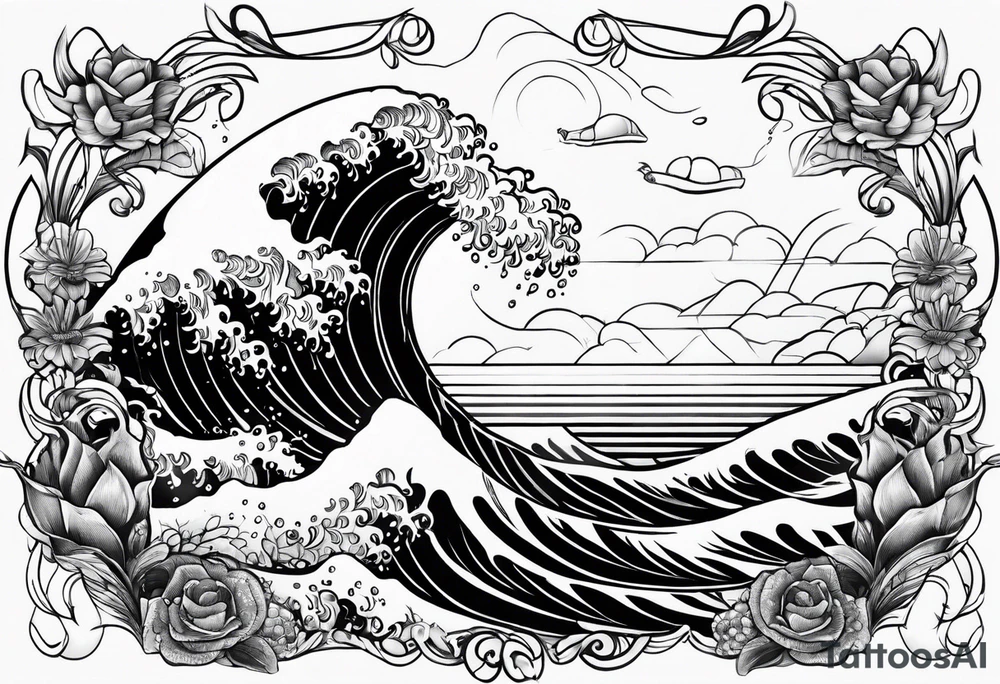 Ocean theme tattoo idea