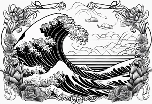 Ocean theme tattoo idea