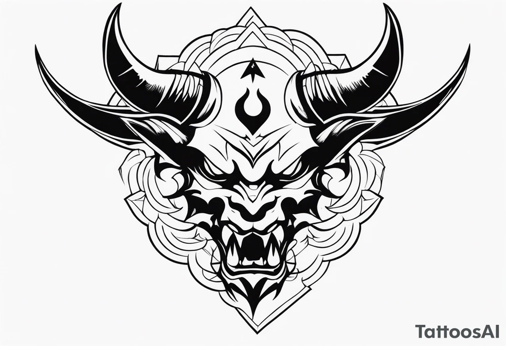 Demon forearm tattoo idea