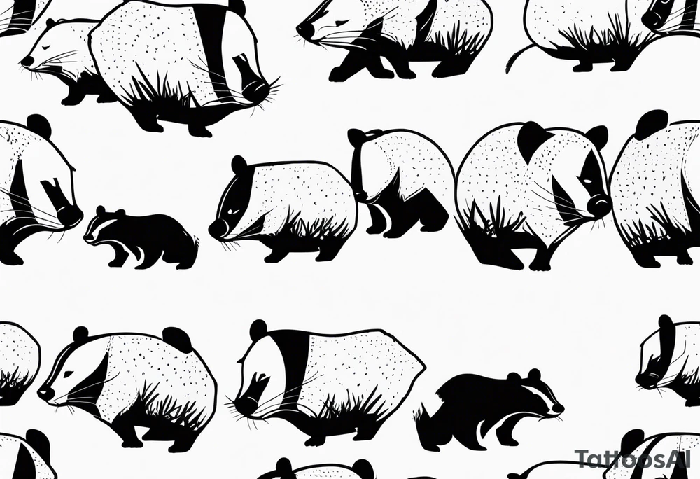 badgers eating tattoo idea