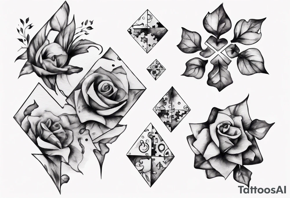 piece of puzzle tattoo idea