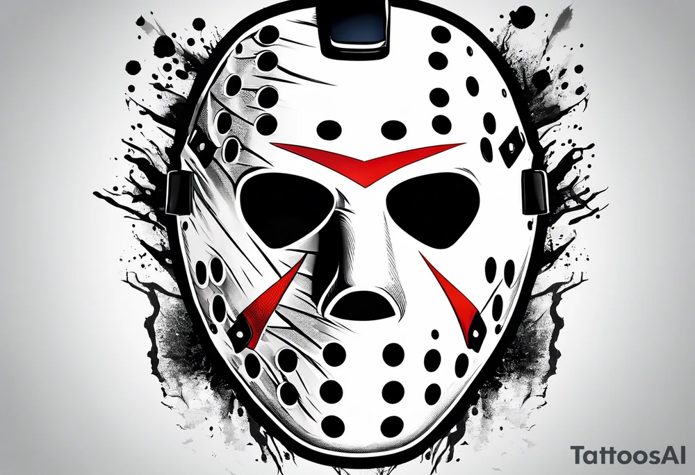 Friday the 13th Jason mask tattoo tattoo idea
