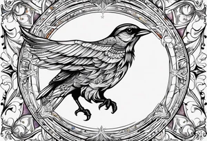 Constellation, bird wing , animal, snow , cross tattoo idea