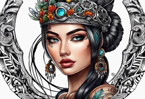 Name “ITZEL” tattoo idea