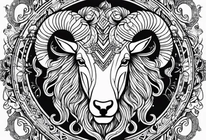 aries zodiac symbols tattoo idea