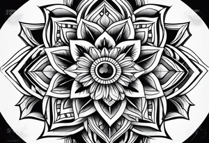 three-dimensional figure tattoo idea