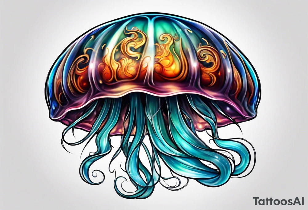 traditional jelly fish tattoo tattoo idea