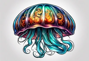 traditional jelly fish tattoo tattoo idea
