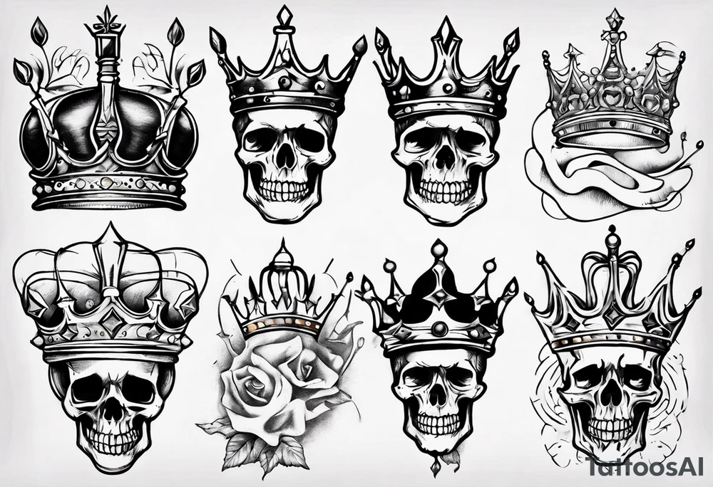 royal crown tattoo idea