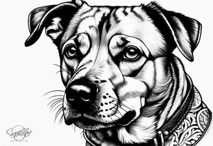 Savage dog tattoo idea