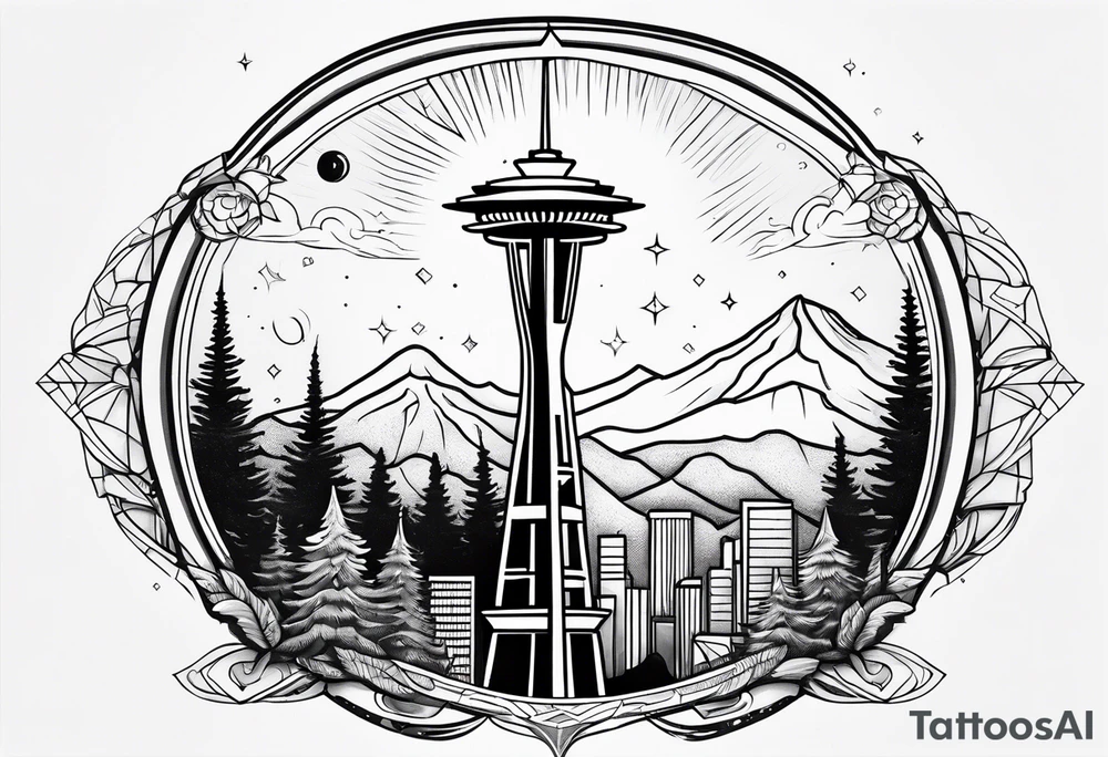 space needle tattoo idea