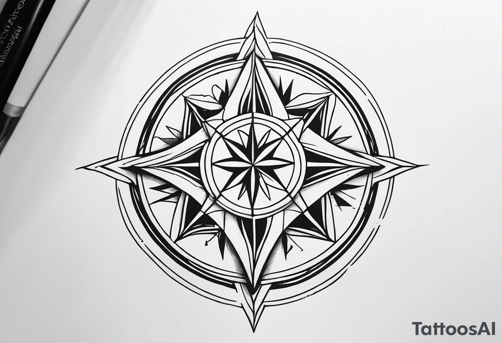 Wind Rose tattoo idea