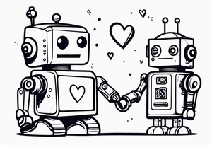 Toys Robot Love tattoo idea