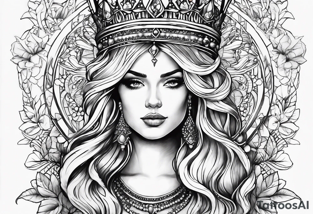 golden crown tattoo idea