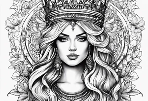 golden crown tattoo idea