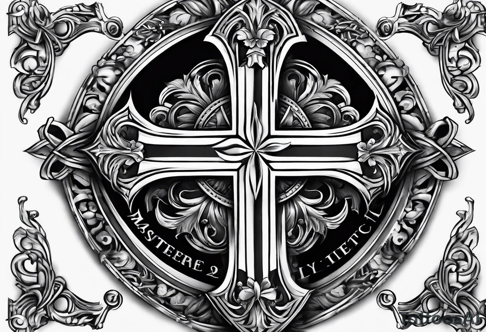 Cross with Roman numeral Jan 18 2023 tattoo idea