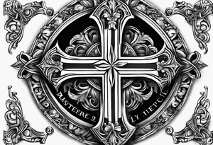 Cross with Roman numeral Jan 18 2023 tattoo idea