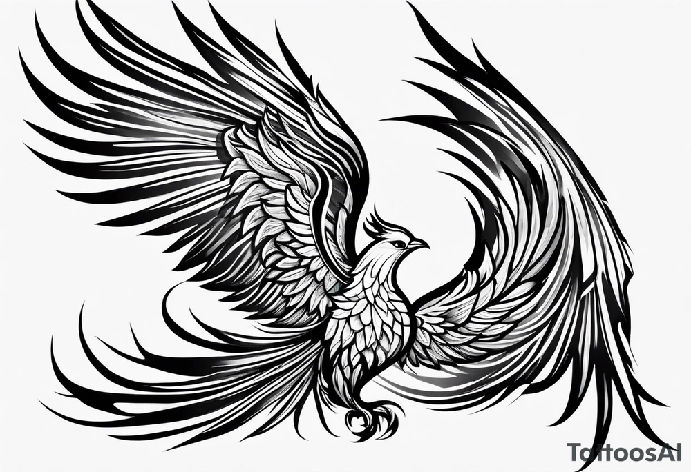Small phoenix tattoo idea