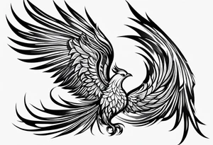 Small phoenix tattoo idea