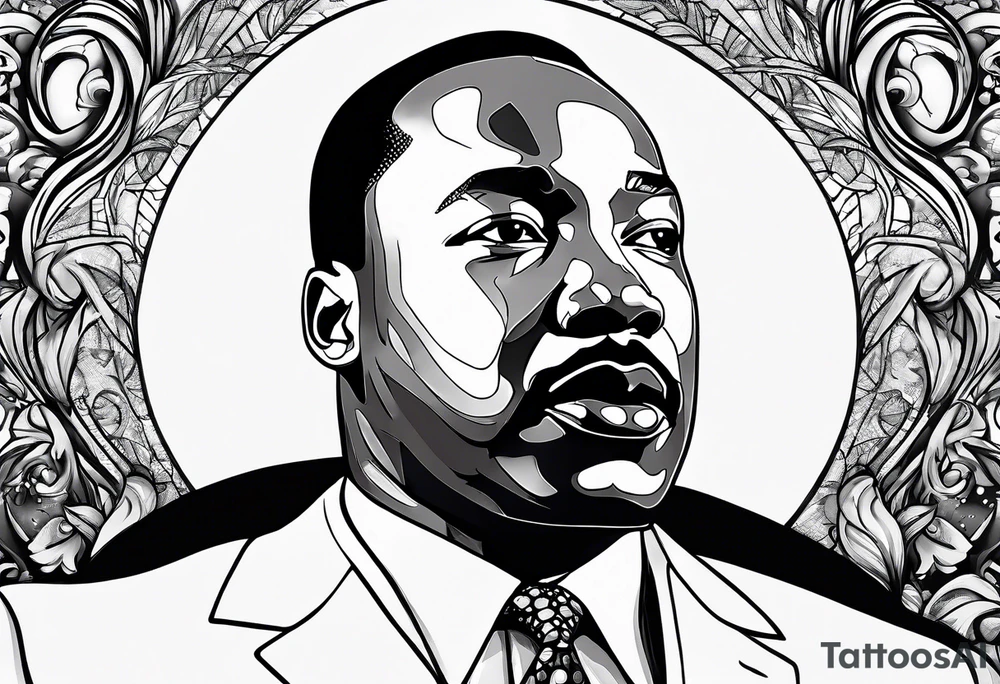 Martin Luther king drawing tattoo idea