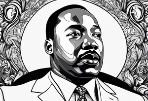 Martin Luther king drawing tattoo idea