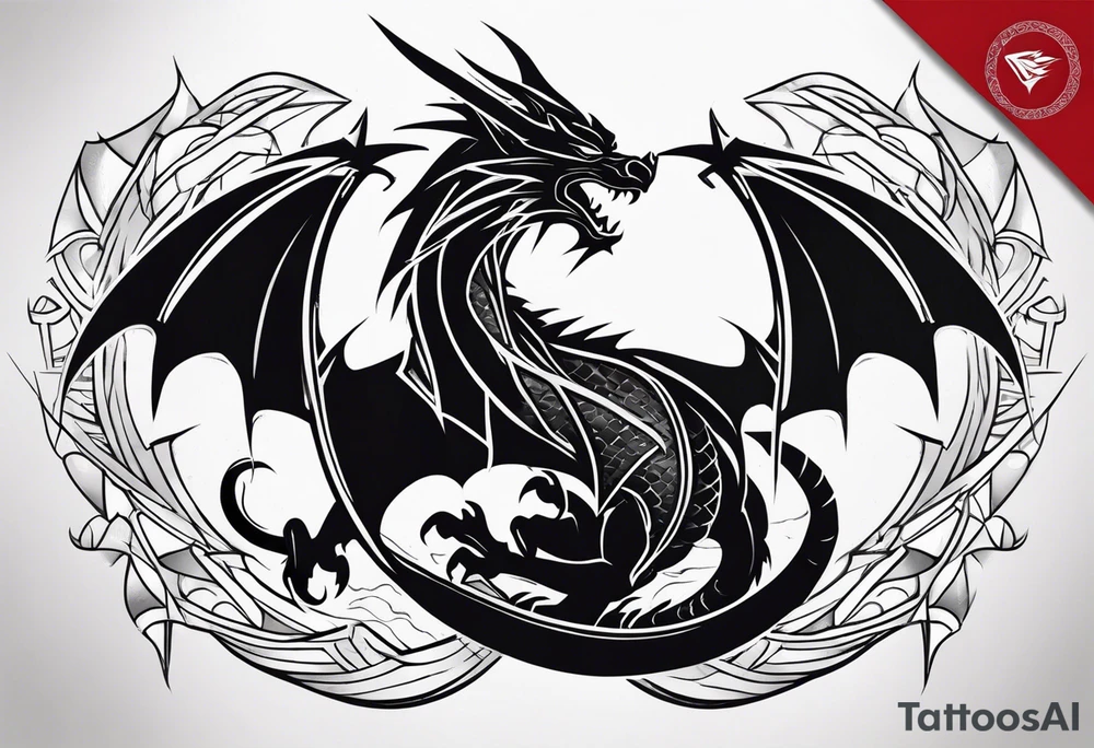 dragon assassin creed logo tattoo idea