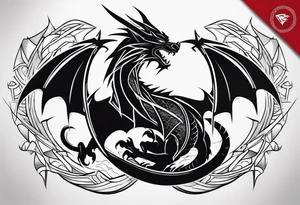 dragon assassin creed logo tattoo idea