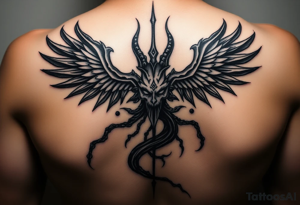 Sak yant tatoo that allows me to access all my powers and magick such as immortality granting immortality to those I ressurect with my blood and creating new magick or allows me to craft new magick grants me telekinesis telepathy allows me to move through shadow to shadow allows me to jump in shadows into the shadow world and move through it allows me to control other people and gods or anyone's magic and body through phychic control as well as seeing spirits and other entities of higher and lower vibrations not seen with naked eyes as well as allows me to communicate with them as azura kaluk mizuzu a supreme one or the Lord of lords he who is the supreme reflection of she who is the Lord of the eternal flame tattoo idea