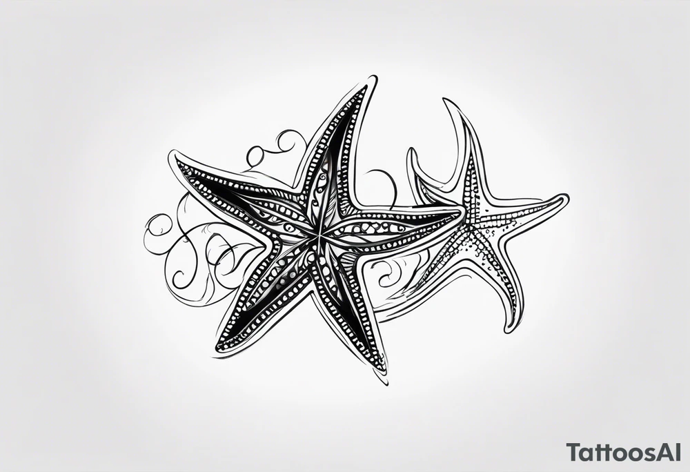 Starfish wrist wrap around tattoo idea