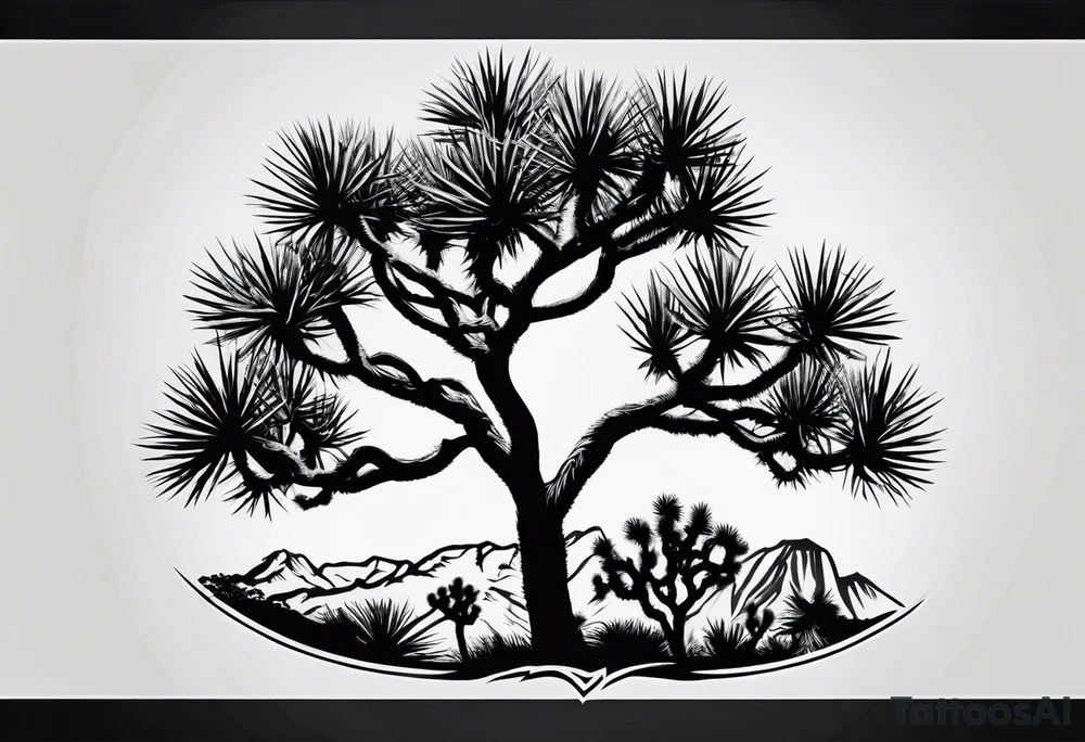 Tall Joshua tree tattoo idea