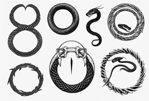 ouroboros snake cyber sigillism tattoo idea