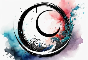 Enso with "integrity" , "loyalty", "honesty" tattoo idea