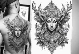 Yggdrisil back piece tattoo idea