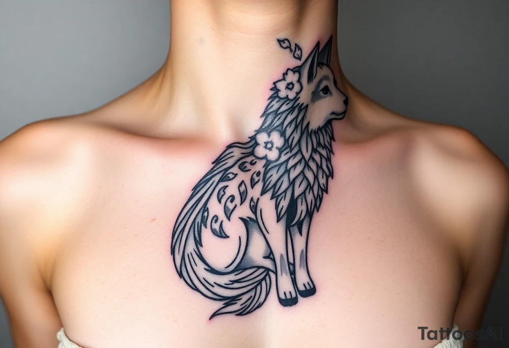 Wolf worn as a costume for a sheep tattoo idea
