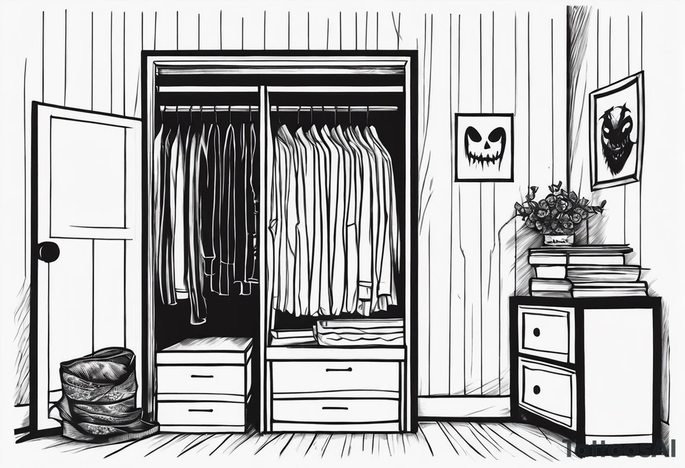 the rake creepypasta hiding in a closet tattoo idea